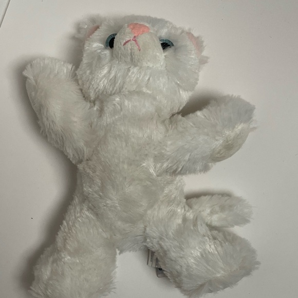 Aurora White Kitty Cat Plush Blue Eyes Stuffed Animal  7inch - Picture 3 of 8